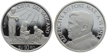 Vatikan 10 Euro 2010 - Benedikt XVI Weltfriedenstag